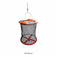 Floatable Floating Catch Basket Foldable Coated Fishing Net Basket Rust Resistant Portable Catch Keep Net Quick Drying for Anglers
