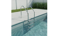 304 Stainless Steel Pool Ladder with Anti-Slip Steps Corrosion-Resistant in-Ground Pool Ladder Long-Lasting Textured for Homeowners