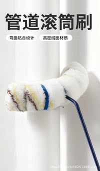跨境专供圆形弯头圆管道滚筒刷脚手架刷子栏杆消防油漆乳胶漆专用