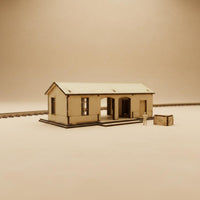 1/72 Scale Supply Station Model Handmade Gift DIY Wooden Station House Kit