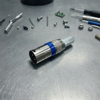 XLR to Thread Adapter Silver Inline Coupler Rugged for Tight Confined Areas