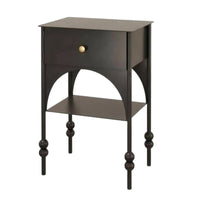 Cat House Nightstand Mid-Vintage Aesthetic Style Cat Bedside Table Space-Saving Metal Bedside Cabinet for Bedroom
