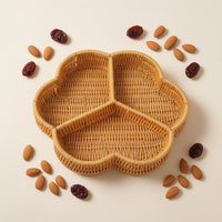 Divided Serving Tray Brown Serveware Handwoven