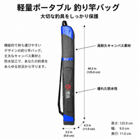 Canvas Rod Case Fishing Gear Rod Case Triangle Fishing Bag Waterproof Handheld Shoulder Strap Fishing Rod Case