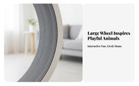 Quiet Operation feline Exercise Wheel Promotes Fitness Feline Treadmill Large Size Pet Furniture Stable Base for Indoors, Living Room, Home