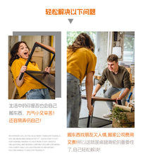 茶几桌腿支撑脚轮加高可调节带刹车转向轮子置物架底座可移动滑轮