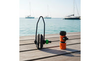 Easy Installation Outboard Engine Flusher Long-Lasting Steel Frame Marine Engine Flush Kit Crack Resistant Boat Engine Ear Muffs Quick Connect Hose Fittings for Winterizing
