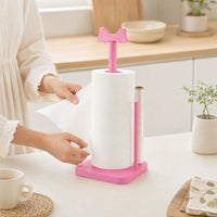 Paper Towel Holder Freestanding Paper Towel Holder with Bow Top Wooden