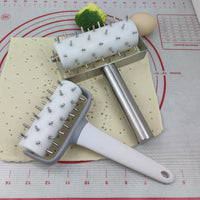 不锈钢披萨打孔器 饼干轮针披萨轮披萨滚针 面团扎孔器面包滚针