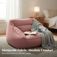 Single Person Floor Sofa With Supportive Rearrest Pouf Chair Chair Comfortable Relaxing for Adults