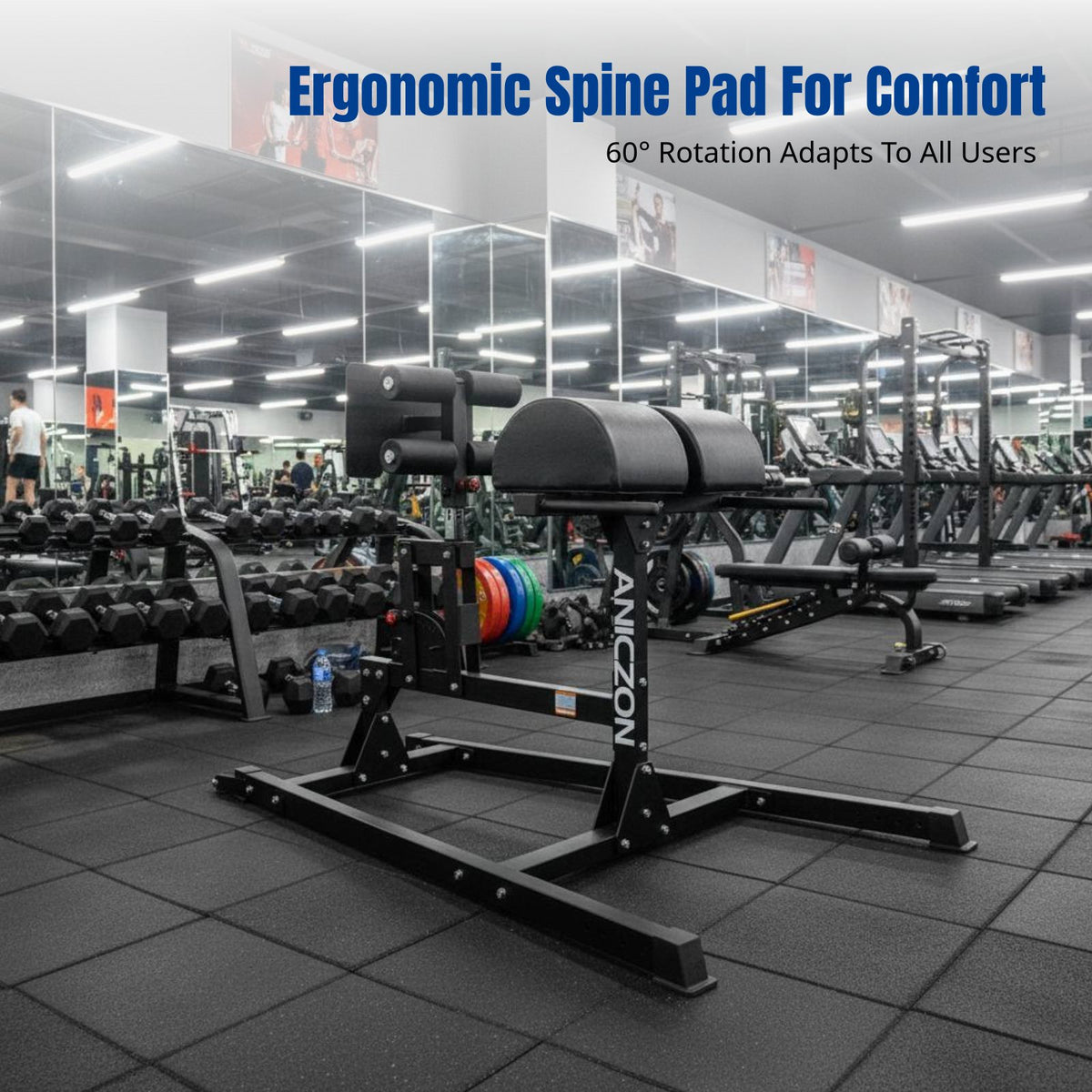 Multi-Dimensional Pelvic Thrust Machine, Ergonomic Glute Fitness Equipment, Adjustable Backrest for Gym Use