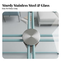Oval Glass-Topped Coffee Table Minimalist Design Oval Glassglass-Topped Surface Modern and Design Sculptural Base