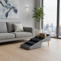 Foldable Dog Stairs Space-Saving Foldable Pet Stairs Easy to Clean Non-Slip Pet Steps for Sofa