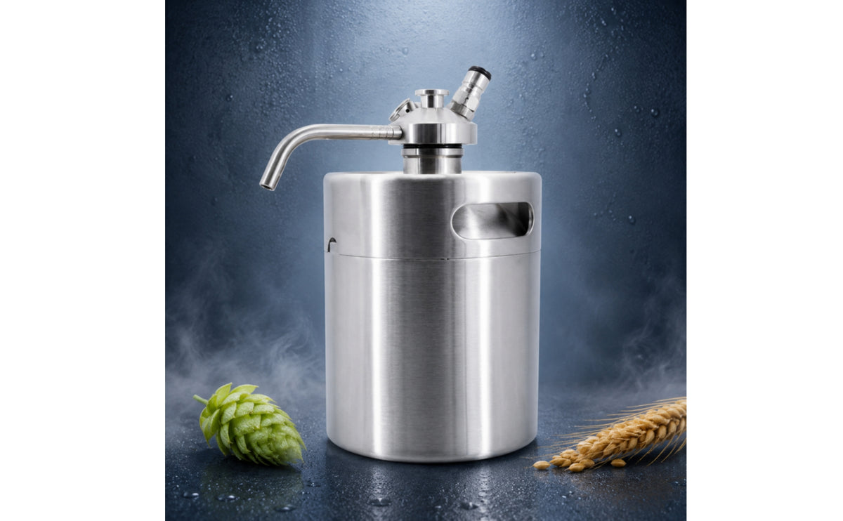 Threaded Mini Keg Lid with Spout Leak-Proof Keg Dispenser Lid with Hose Compact Beer Hose Slim for Kegs