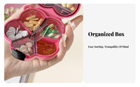 Rotating Weekly Box Portable everyday doses Organizer Moistureresistant closure
