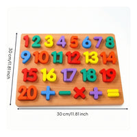 Easy-to-Grasp Wooden Board with Removable Pieces Long-Lasting Wooden Puzzle Compact Educational Puzzle for Preschoolers