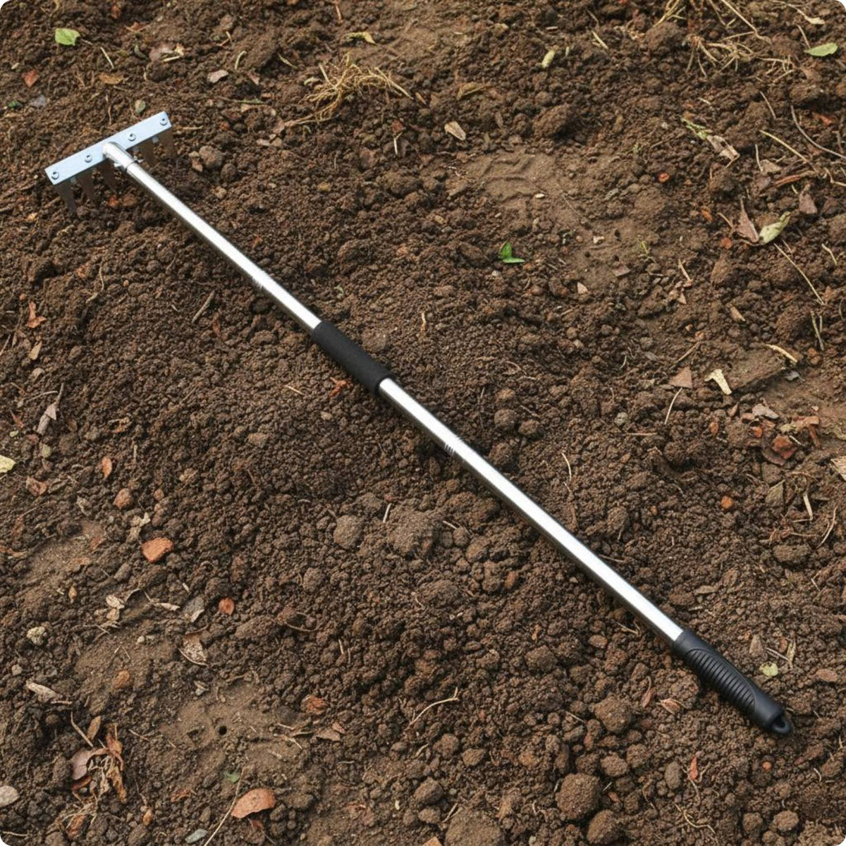 Detachable Blade Garden Hoe Multi-Functional Heavy Duty Weeding Rake Replaceable Tines Gardening Tool for Gardeners