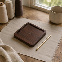 Embroidery Thread Holder Brass Rod Wood Spool Stand Polished Surface