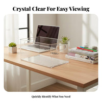 Stackable Clear Container Multi-Purpose Clear Plastic Tote Transparent View