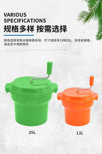 沙拉脱水器脱水机手动甩干机商用蔬果甩干桶蔬菜沙拉甩水桶脱水桶