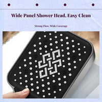 High Pressure Square Shower Head, Pressurized Handheld Rainfall Set for Bathroom and Home, Adjustable Settings