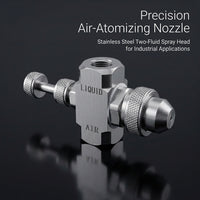 Adjustable Misting Nozzle Stainless Steel, Three-Fluid Air Atomization Spray Tip Nozzles for Dust Re - Image 9