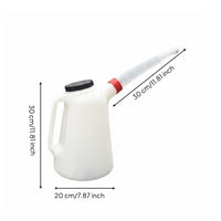 Engine Oil Jug with Scale Marks Long Spout Oil Jug Dust-Resistant Lid Automotive Storage for Workshop