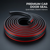Car Door Seal Strip, Rubber Sealing Strip for Cars, Trucks, SUVs, RVs, Wind Nois #variant:8 meters with 2 adhesion promoters