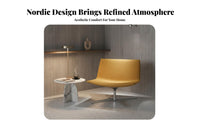 Molded Shell Armchair Nordic Design Single Sofa Minimalist Aesthetic Ergonomic Spinerest for Readers, Bedroom, Study