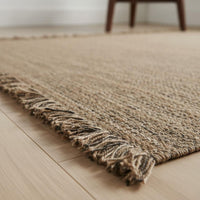 Woven Jute Rug Handcrafted Japanese Design Rug Simple Elegance Design Fiber Carpet for Living Room, Bedroom