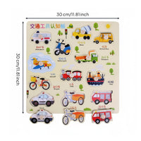 Educational Grasp Board Colorful Wooden Learning Puzzle Wooden Shape Sorter for Kids