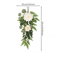 Hanging Floral Decoration 50 Cm Tall Flower-Shaped Style Wall Hanging Layered