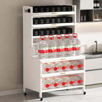 Kitchen Storage Rack Multi-functional Floor-standing Multi-layer Microwave Oven Pot Pan Storage Cabinet Simple Bookshelf