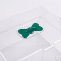 24 Cell Germination Tray Kit, PVC Propagation Trays with Buckle Lid, Drain Holes, Labels & Dibber, Large Green Seedling Nursery for Indoor Gardening