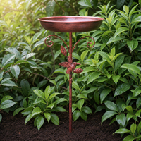 Iron Garden Feeder, Wild Birds Bath, 76cm Garden Ornament, Outdoor Decor