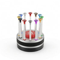 12 Pieces Precision Screwdriver Set with Replacement Bits Anti-Slip Watchmaker Screwdriver Set for Watchmakers