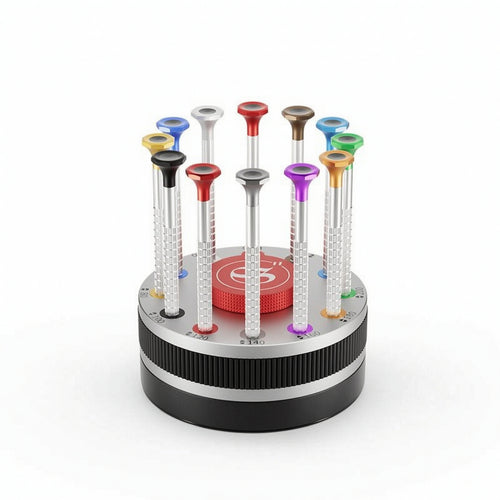 12 Pieces Precision Screwdriver Set with Replacement Bits Anti-Slip Watchmaker Screwdriver Set for Watchmakers