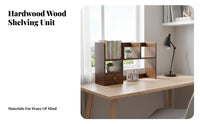 Desktop Book Rack with Handle Space-Saving Tabletop Shelf Minimalist Design