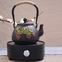 典工堂铁壶仿日本南部铸铁壶双铁篱下蜗牛生铁壶 烧水壶 茶具茶壶