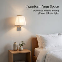 Light Shade with Clip-On E14 Fitting for Easy Installation, Sheer Textile Table Lamp for Soft Diffusion, Striped Design for Chandeliers