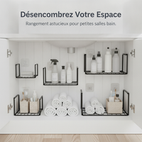 Under-Sink Bathroom Storage Rack Wall-Mounted Basin Organizer for Toilet and Washroom
