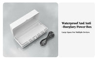 Waterproof Power Strips Box Dustproof Lockable Outdoor Power Enclosure Cover for Patio, Garden, Balcony