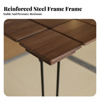 Tiled Wood Top Table Long-Lasting Living Room Furniture Easy Assembly