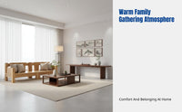 Sturdy Elm Wood Sofa, Minimalist Chinese Style, Corner Combination for Living Room