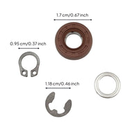 4 Pieces Oil Seal with Clips Nitrile Rubber Shaft Seal Kit Galvanized Retaining Clip Set for Mechanics