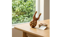 Handheld Frog Massage Tool Compact Wooden Massager with Brass Balls Manual Acupoint Presser Portable for Travel