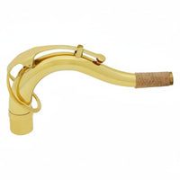Sax Golden Neck Finish Finish   Saxophone Neck Cork Embouchure Piece End Music Accessory for Performance, Practice