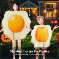 Fried eggs Costume Sponge Material Fried eggs Outfit Breakfast Food Costume for , Adults, Halloween, Stage Performance, Masquerade