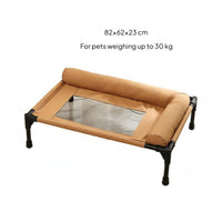 Elevated Dog Bed Water-Resistant Resistant Raised Dog Cot Black Frame for Indoor