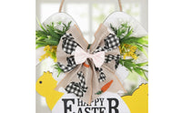 Easter Welcome Plaque Ready to Hang Wooden Easter Sign Indoor & Outdoor Use Wooden Bunny Sign for Party, Wall Decor, Porch